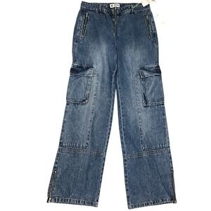 PTCL Ethical Jeans Mens 30 Blue Cargo  Wide Leg Gorpcore Y2K Cyberpunk Grunge